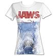 Jaws Movie Poster White Juniors T-Shirt